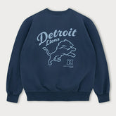Detroit Lions L&L '96 Classics NFL Crew Sweater Navy - Taass US