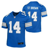 Amon-Ra St. Brown #14 Detroit Lions Game NFL Jersey Blue (YOUTH) - Taass sale