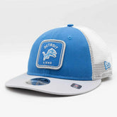 Detroit Lions Patch Trucker New Era Low Profile 9FIFTY Snapback Cap - Taass for sale