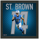 Amon-Ra St. Brown #14 Detroit Lions Jersey Framed NFL Photo - Taass discount