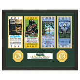 Green Bay Packers Super Bowl Tickets Bronze Coins Framed NFL Photo - Taass near me