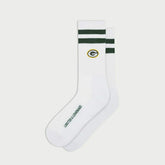 Green Bay Packers L&L '90 Classics NFL Crew Socks White - Taass sale