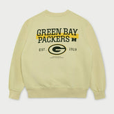 Green Bay Packers L&L '96 Classics NFL Crew Sweater Beige - Taass US