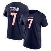 C.J. Stroud #7 Houston Texans Player NFL T-Shirt Navy - Taass sale