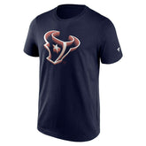 Houston Texans Chrome Logo NFL T-Shirt Navy - Taass for sale
