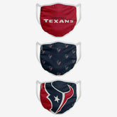 Houston Texans Face Covering NFL Face Mask (3-Pack) - Taass US