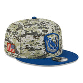 Indianapolis Colts Camo 2023 NFL Salute to Service New Era 9FIFTY Snapback Cap - Taass for sale