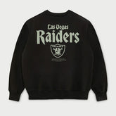 Las Vegas Raiders L&L '96 Classics NFL Crew Sweater Black - Taass for sale