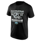 Oakland Raiders 2002 AFC Champions NFL T-Shirt Black - Taass discount