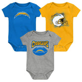 Los Angeles Chargers Game On Creeper NFL Infant Bodysuit Set (3-Piece) - Taass sale
