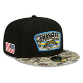 Los Angeles Chargers 2021 NFL On-Field Salute to Service New Era 59FIFTY Fitted Cap - Taass US