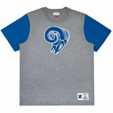 Los Angeles Rams Mitchell & Ness Color Blocked NFL Throwback T-Shirt - Taass for sale