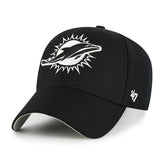 Miami Dolphins Black & White '47 MVP Adjustable NFL Cap Black - Taass for sale