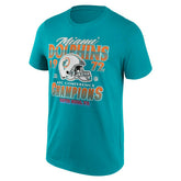 Miami Dolphins 1972 AFC Champions NFL T-Shirt Aqua - Taass sale