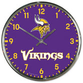 Minnesota Vikings Chrome NFL Team Design Wall Clock - Taass discount