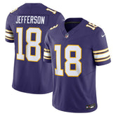Justin Jefferson #18 Minnesota Vikings Classic Nike Vapor F.U.S.E. Limited NFL Jersey Purple - Taass discount