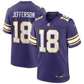 Justin Jefferson #18 Minnesota Vikings Classic Nike Game NFL Jersey Purple - Taass near me