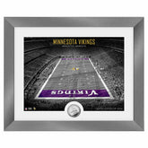 Minnesota Vikings Art Deco Stadium Silver Coin Framed NFL Photo - Taass near me