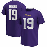 Adam Thielen #19 Minnesota Vikings Fanatics Player NFL T-Shirt Purple - Taass US