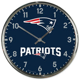 New England Patriots Chrome NFL Team Design Wall Clock - Taass near me