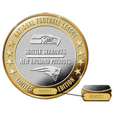 Super Bowl LX Patriots vs. Seahawks Gold & Silver Official Game Coin - Taass sale