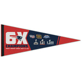 New England Patriots 6x Champions Premium NFL Pennant - Taass discount