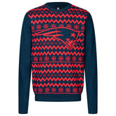 New England Patriots NFL Big Logo Ugly Christmas Sweater - Taass US