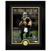 Drew Brees New Orleans Saints Hall of Fame Bronze Coin Framed NFL Photo - Taass sale