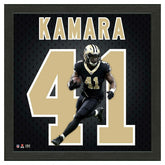 Alvin Kamara #41 New Orleans Saints Impact Jersey Framed NFL Photo - Taass sale