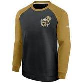 New Orleans Saints Raglan NFL Throwback Nike Crewneck Pullover - Taass sale