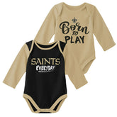 New Orleans Saints Born to Play NFL Baby Bodysuit Set (2-Piece) - Taass sale