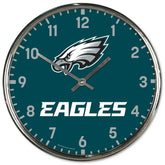 Philadelphia Eagles Chrome NFL Team Design Wall Clock - Taass near me