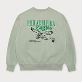 Philadelphia Eagles L&L '96 Classics NFL Crew Sweater Gray - Taass US