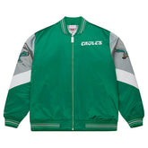 Philadelphia Eagles Throw it Back Heavyweight Satin NFL Jacket Green - Taass US