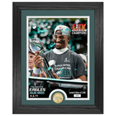 Jalen Hurts Super Bowl LIX Lombardi Trophy Bronze Coin Framed NFL Photo - Taass US