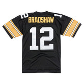 Terry Bradshaw #12 Pittsburgh Steelers 1976 Legacy Throwback NFL Jersey Black - Taass for sale