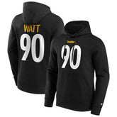 T. J. Watt #90 Pittsburgh Steelers Player NFL Hoodie Black - Taass near me