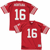 Joe Montana #16 San Francisco 49ers 1990 Legacy Throwback NFL Jersey Red - Taass near me