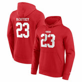 Christian McCaffrey #23 San Francisco 49ers Player NFL Hoodie Red - Taass online