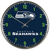 Seattle Seahawks Chrome NFL Team Design Wall Clock - Taass US