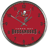 Tampa Bay Buccaneers Chrome NFL Team Design Wall Clock - Taass US