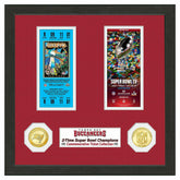 Tampa Bay Buccaneers Super Bowl Tickets Bronze Coins Framed NFL Photo - Taass near me