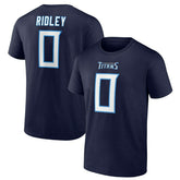 Calvin Ridley #0 Tennessee Titans Player NFL T-Shirt Navy - Taass near me