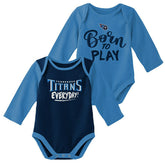 Tennessee Titans Born to Play NFL Baby Bodysuit Set (2-Piece) - Taass near me