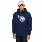 Tennessee Titans Logo Hooded New Era NFL Sweatshirt Navy - Taass near me
