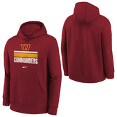 Washington Commanders NFL Team Stripes Nike Club Hoodie (YOUTH) - Taass US