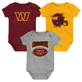 Washington Commanders Game On Creeper NFL Infant Bodysuit Set (3-Piece) - Taass discount