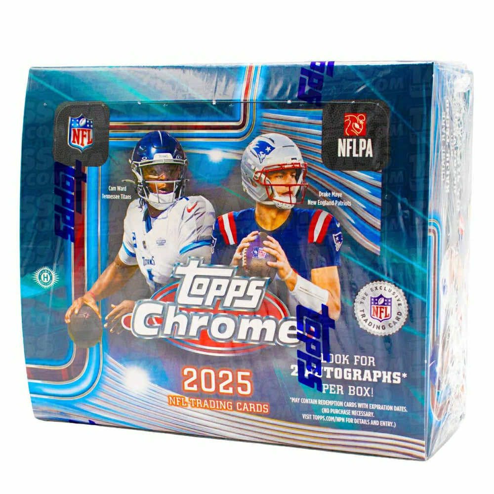 2025 Topps Chrome Football NFL Hobby Jumbo Box - Taass discount