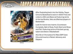 2024/25 Topps Chrome Basketball Blaster Box - Taass for sale