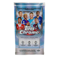 2025/26 Topps Chrome UEFA Club Competitions Football Hobby Pack - Taass US
